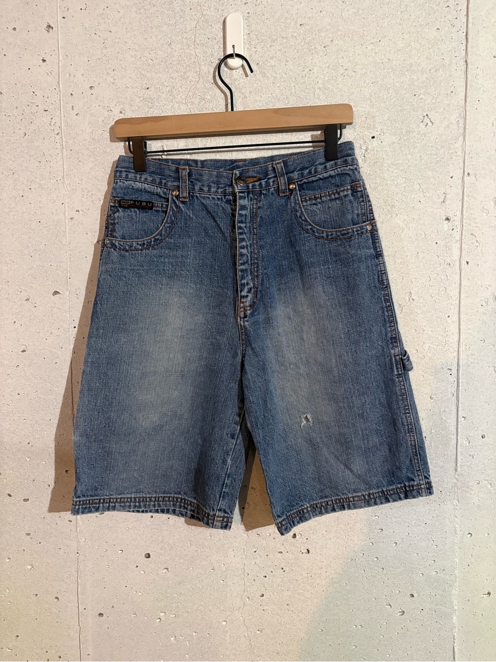 Fubu The Collection Denim Cargo Shorts | Size: 16